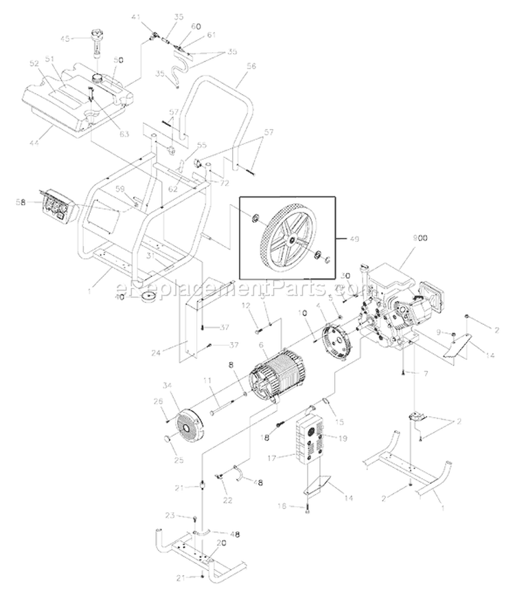 Page C Diagram and Parts List for 030324-0  Briggs and Stratton Generator